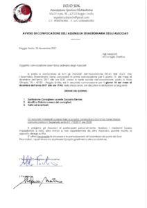 CONVOCAZIONE ASSEMBLEA STRAORDINARIA